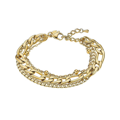 Gouden Lotus armband voor dames met elegante schakels en moderne uitstraling.
