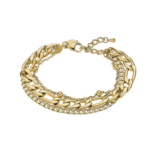 Gouden Lotus armband voor dames met elegante schakels en moderne uitstraling.