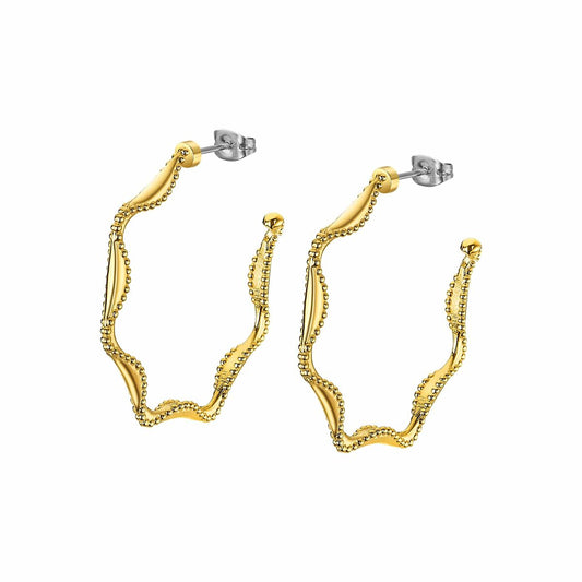 Gouden Lotus oorbellen dames met elegant design en gedetailleerde afwerking.