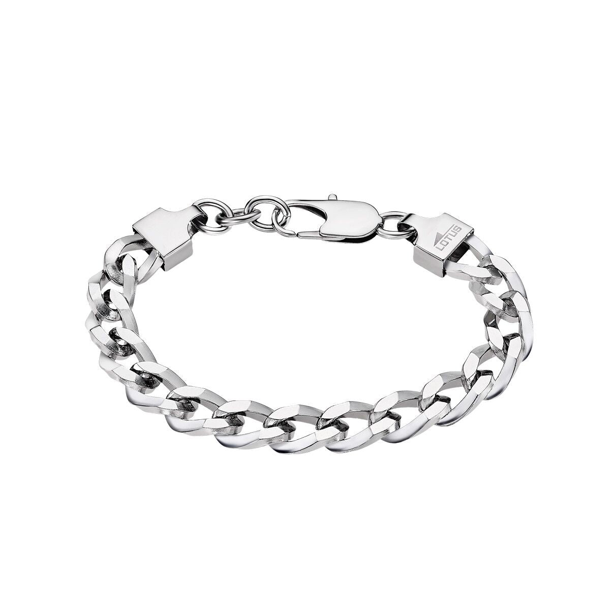 Zilverkleurige Lotus armband voor dames met elegant design en stevige sluiting.
