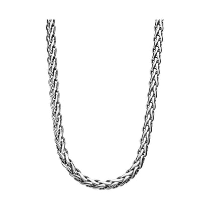 Elegante zilveren Lotus ketting voor dames met een verfijnde schakelstructuur.
