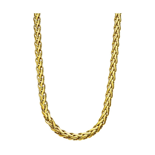 Gouden Lotus ketting voor dames met elegante schakelstijl.
