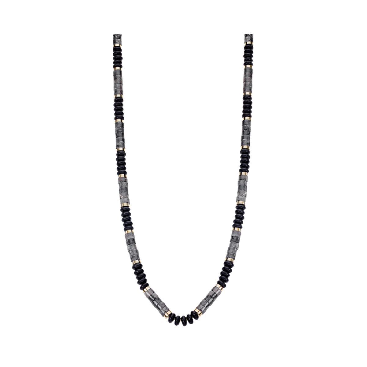 Lotus ketting voor dames met een elegant en tijdloos ontwerp in zwart en grijs.