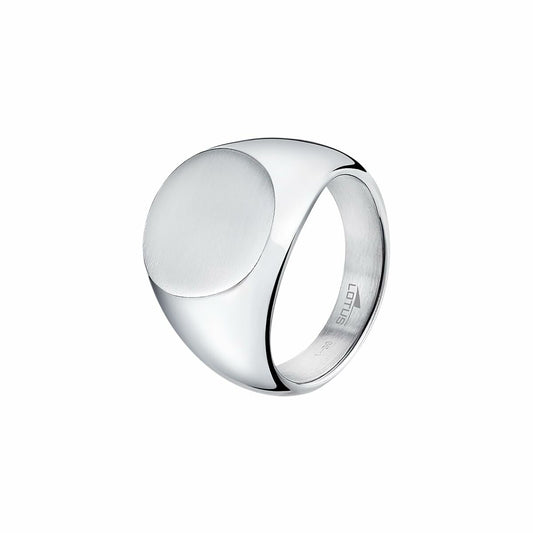 Zilverkleurige Lotus ring voor dames met elegante, gladde afwerking en uniek design.