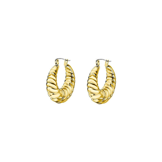 Gouden Lotus oorbellen met een elegant, tijdloos design in een ronde vorm.