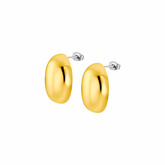 Gouden Lotus oorbellen met een elegante, tijdloze vorm en hoogwaardige afwerking.