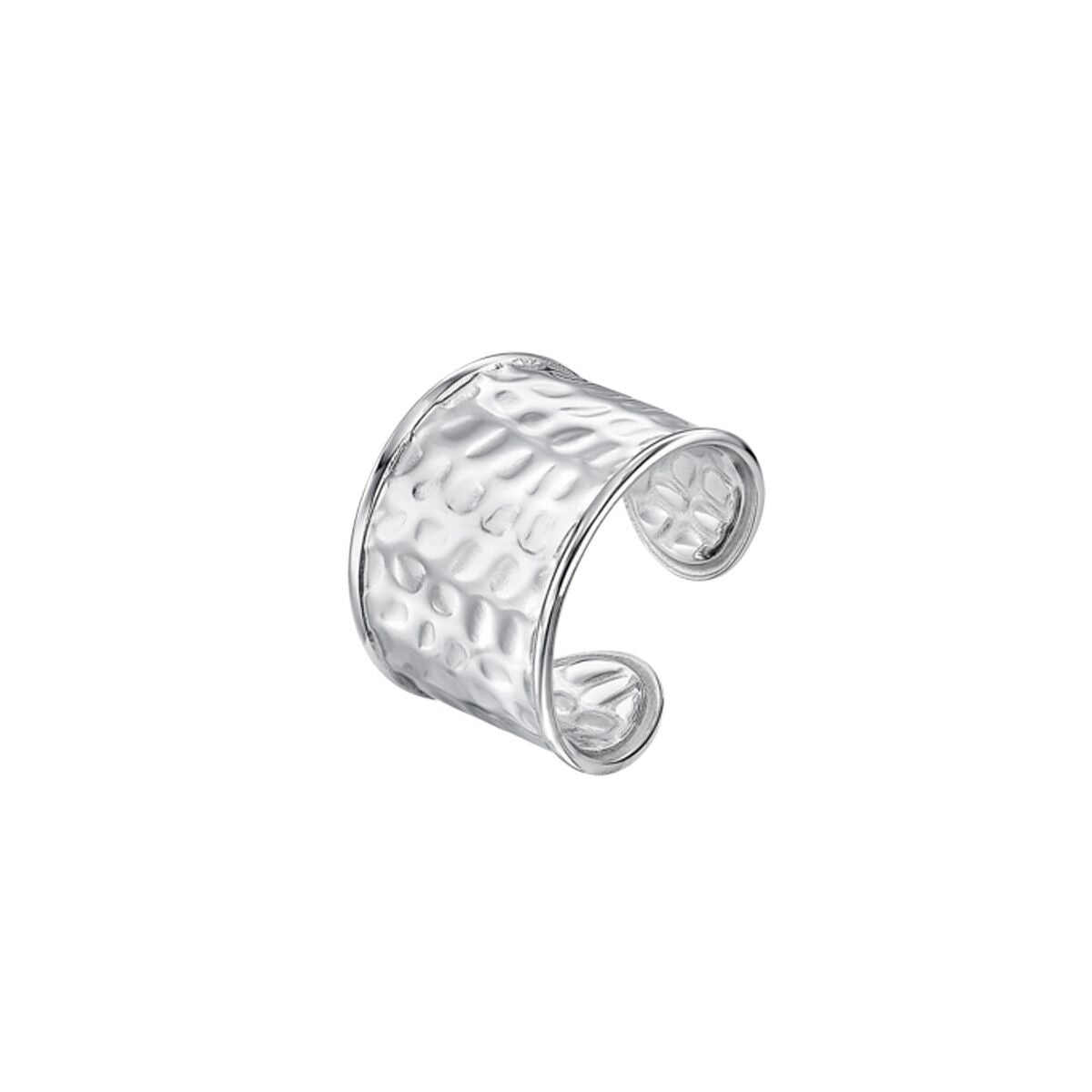 Zilverkleurige Lotus ring voor dames met elegante afwerking en maat 14.