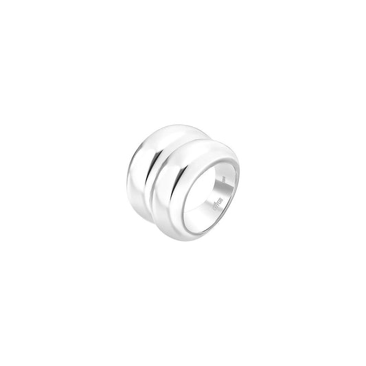 Zilverkleurige Lotus ring voor dames met elegante, tijdloze afwerking.