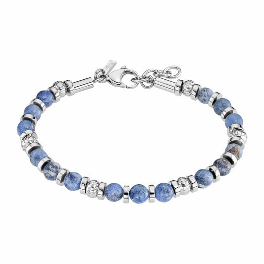 Lotus armband voor dames in multicolor met stijlvolle, ronde kralen en zilveren accenten.