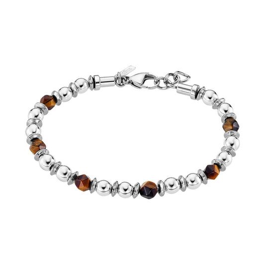 Lotus armband voor dames met een tijdloos ontwerp, versierd met glanzende metalen en bruine kristallen.