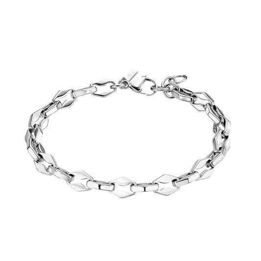 Zilverkleurige Lotus armband voor dames met elegante schakels en een stijlvolle afwerking.