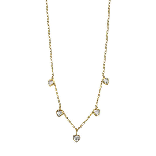 Gouden Lotus ketting voor dames met elegante hartjes en hoogwaardige afwerking.
