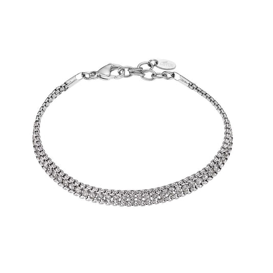 Elegante zilverkleurige Lotus armband voor dames met een verfijnd ontwerp.