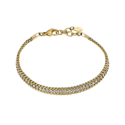 Gouden Lotus armband met elegante afwerking en sprankelende details.