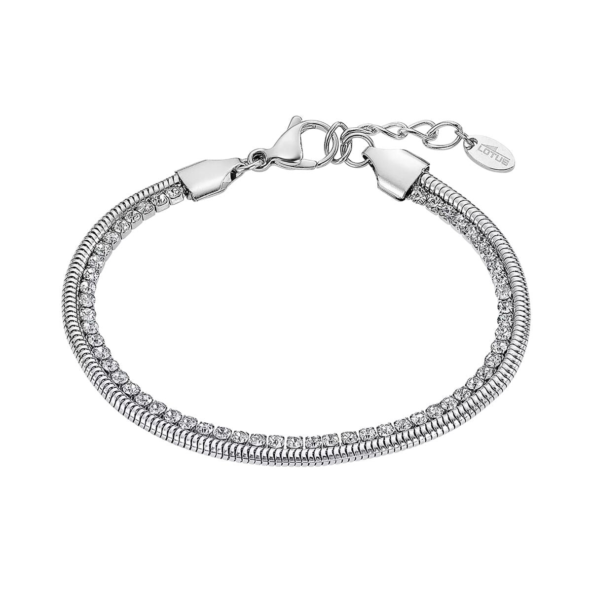 Zilverkleurige Lotus armband voor dames met elegante, tijdloze uitstraling.