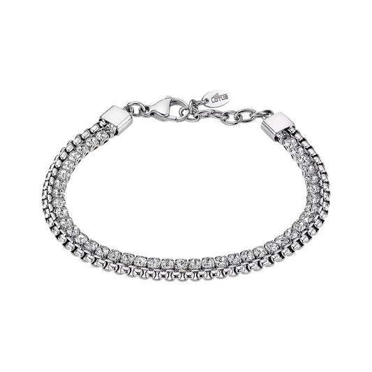 Zilverkleurige Lotus armband voor dames met elegante stijl en glinsterende details.