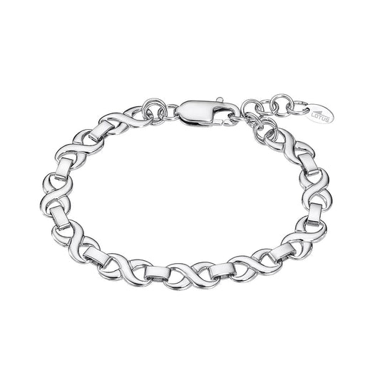 Zilverkleurige Lotus armband voor dames met elegant ontwerp en schakels.