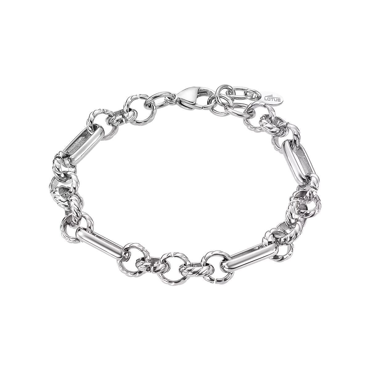 Zilverkleurige Lotus armband voor dames met een tijdloos design en elegante schakels.
