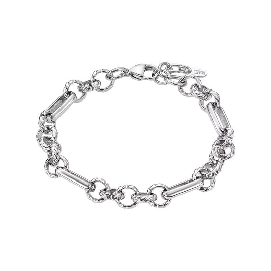 Zilverkleurige Lotus armband voor dames met een tijdloos design en elegante schakels.