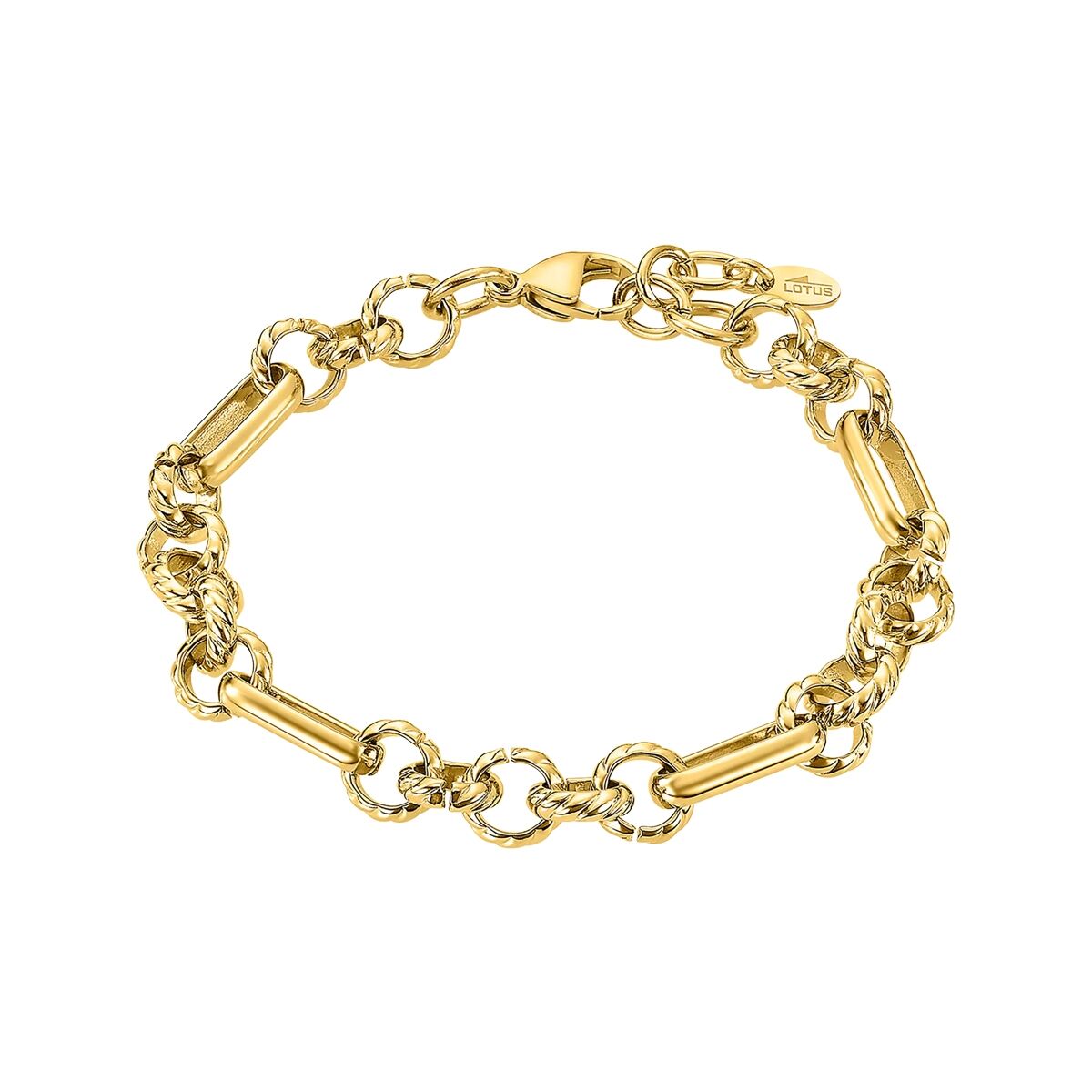 Gouden Lotus armband voor dames met elegante schakels en hoogwaardige afwerking.