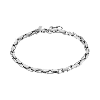 Zilverkleurige Lotus armband voor dames met elegant schakelontwerp.