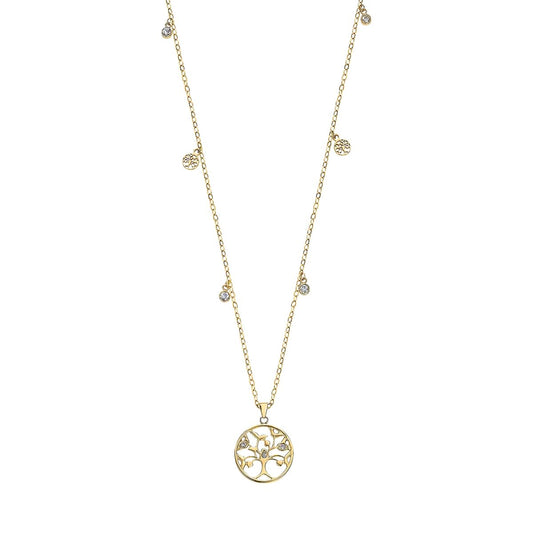 Gouden Lotus ketting voor dames met elegant ontwerp en hangende details.