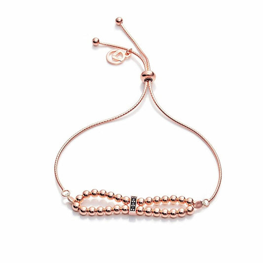 Viceroy armband voor dames in sterling zilver met elegante strikvorm en zwarte details.