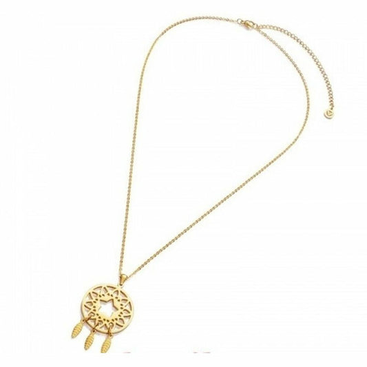 Gouden Viceroy ketting met een elegant dromenvanger ontwerp en veren.