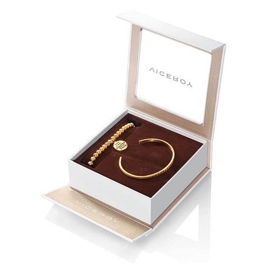 Viceroy damesarmband in luxe verpakking met een gouden roestvrijstalen ontwerp.