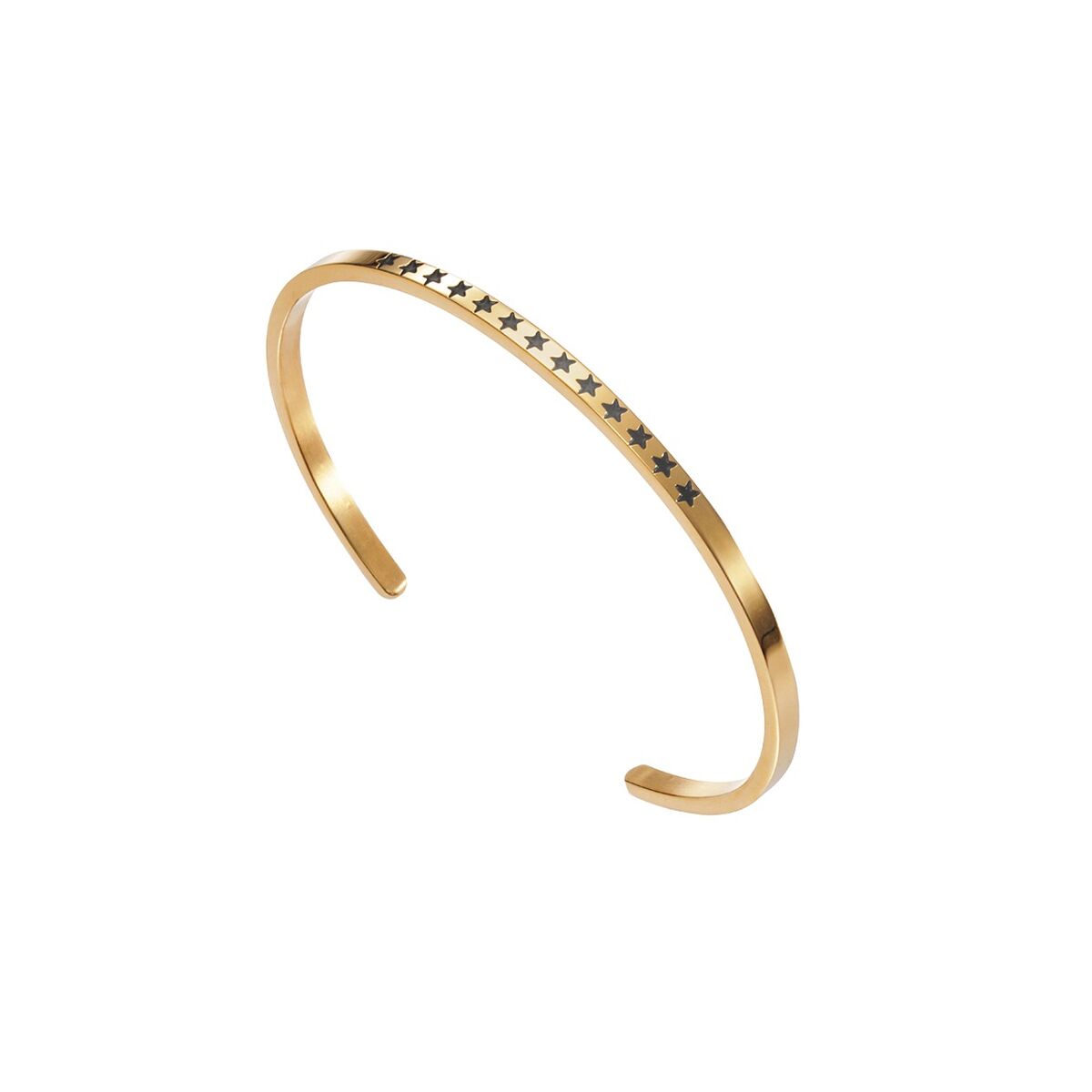 Detail van de Viceroy damesarmband in roestvrij staal met sterrenmotief.