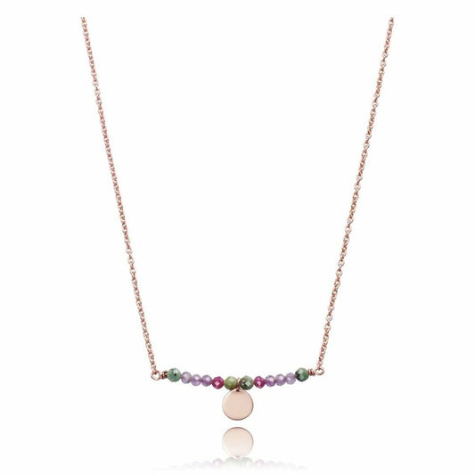 Viceroy ketting met een elegante combinatie van paarse en groene kralen in een tijdloos ontwerp.