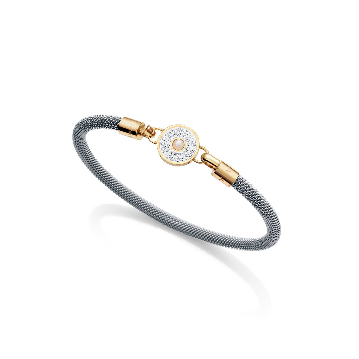 Viceroy damesarmband met elegant ontwerp en strass detail in zilver en goud.