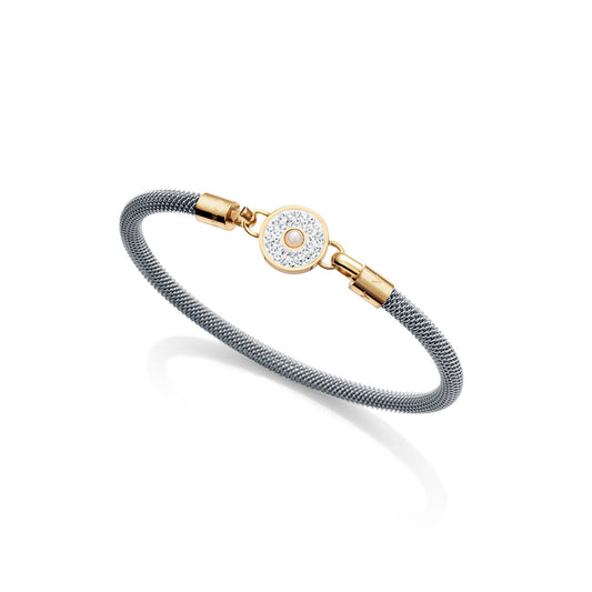 Viceroy damesarmband met elegant ontwerp en strass detail in zilver en goud.