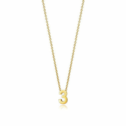 Viceroy ketting voor dames van sterling zilver 925 met elegante hanger in de vorm van het cijfer 3.