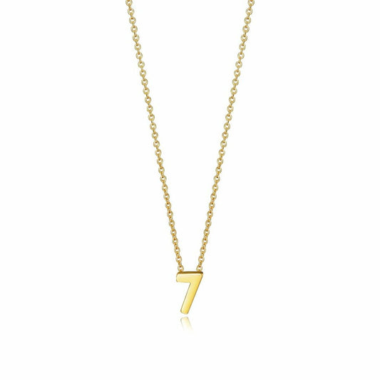 Gouden Viceroy ketting met een verfijnd ontwerp en het cijfer 7 als hanger.