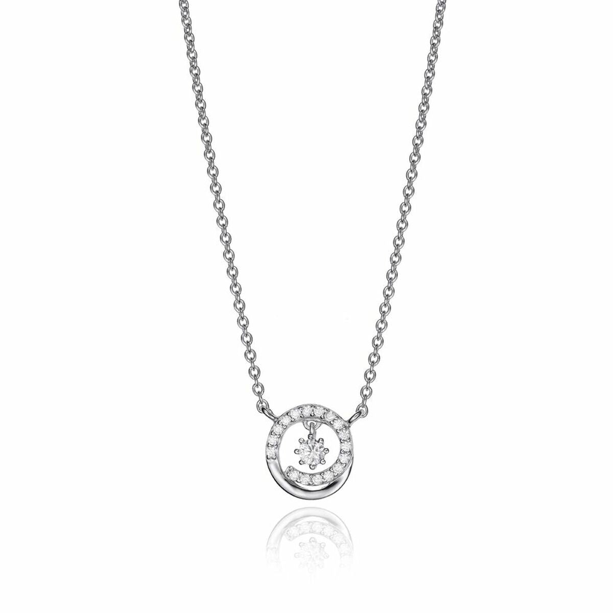 Viceroy damesketting met stijlvol zilveren ontwerp en fonkelende details.
