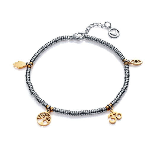 Viceroy dames armband met gouden bedels en een elegante, moderne uitstraling.
