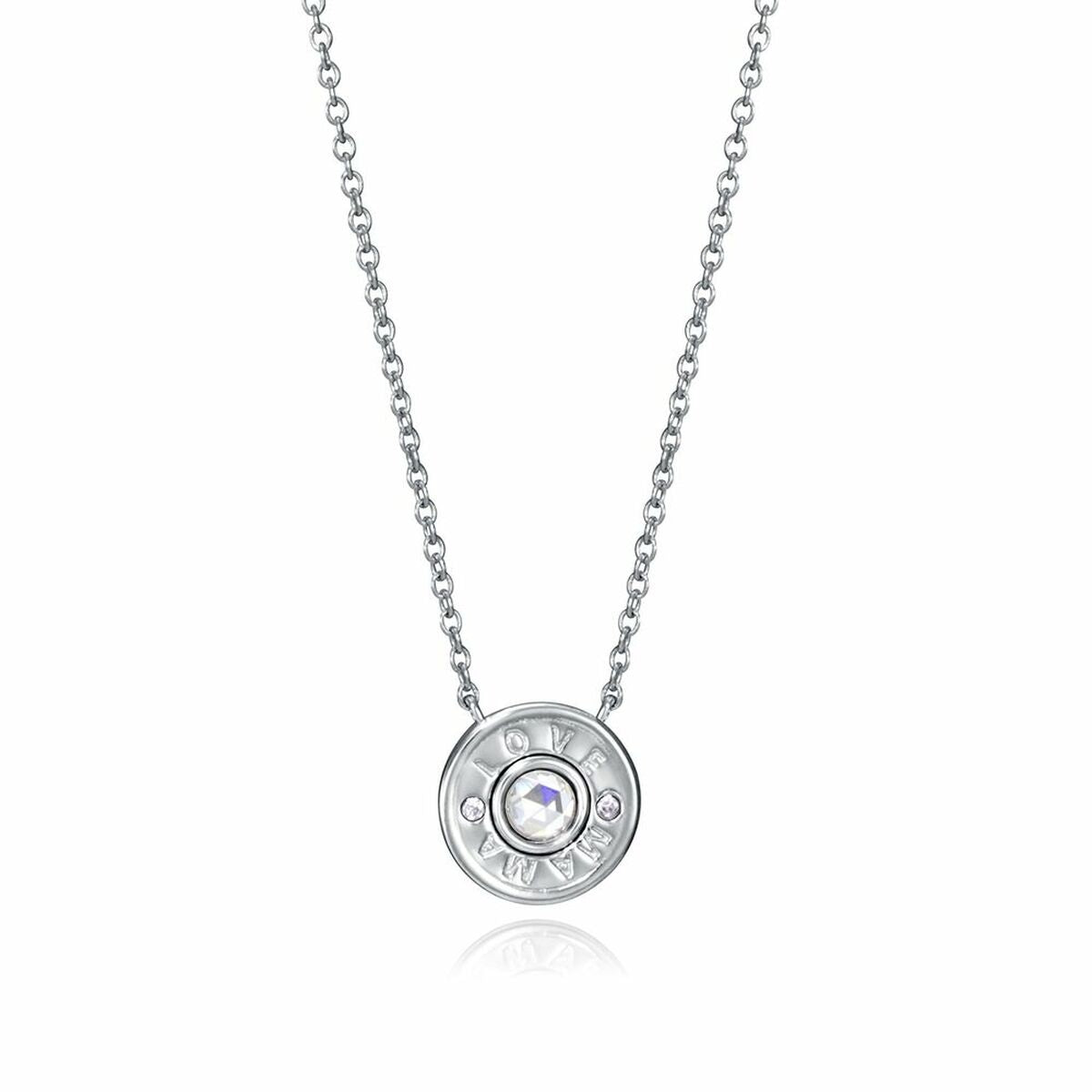 Viceroy damesketting van sterling zilver met elegante afwerking en een ronde hanger.