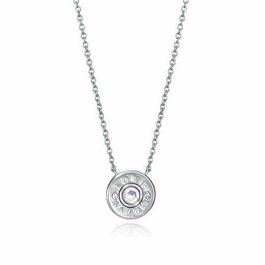 Viceroy damesketting van sterling zilver met elegante afwerking en een ronde hanger.