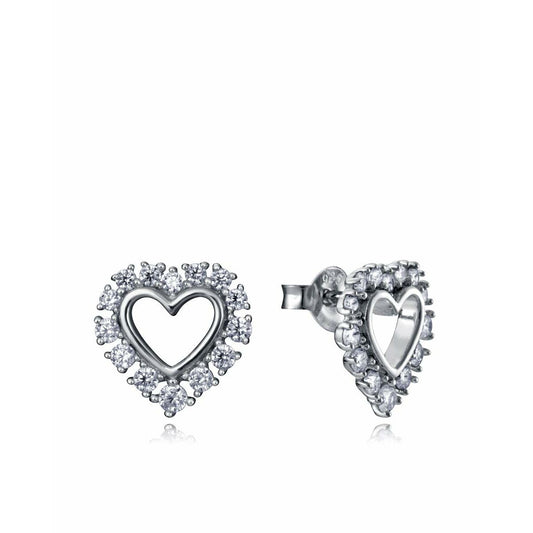Viceroy oorbellen dames in hartvorm van sterling zilver 925 met sprankelende details.