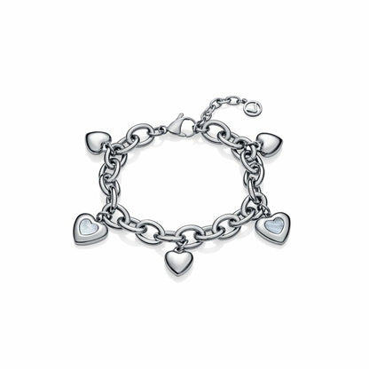 Viceroy damesarmband met elegante hartjes, uitgevoerd in hoogwaardig zilver.