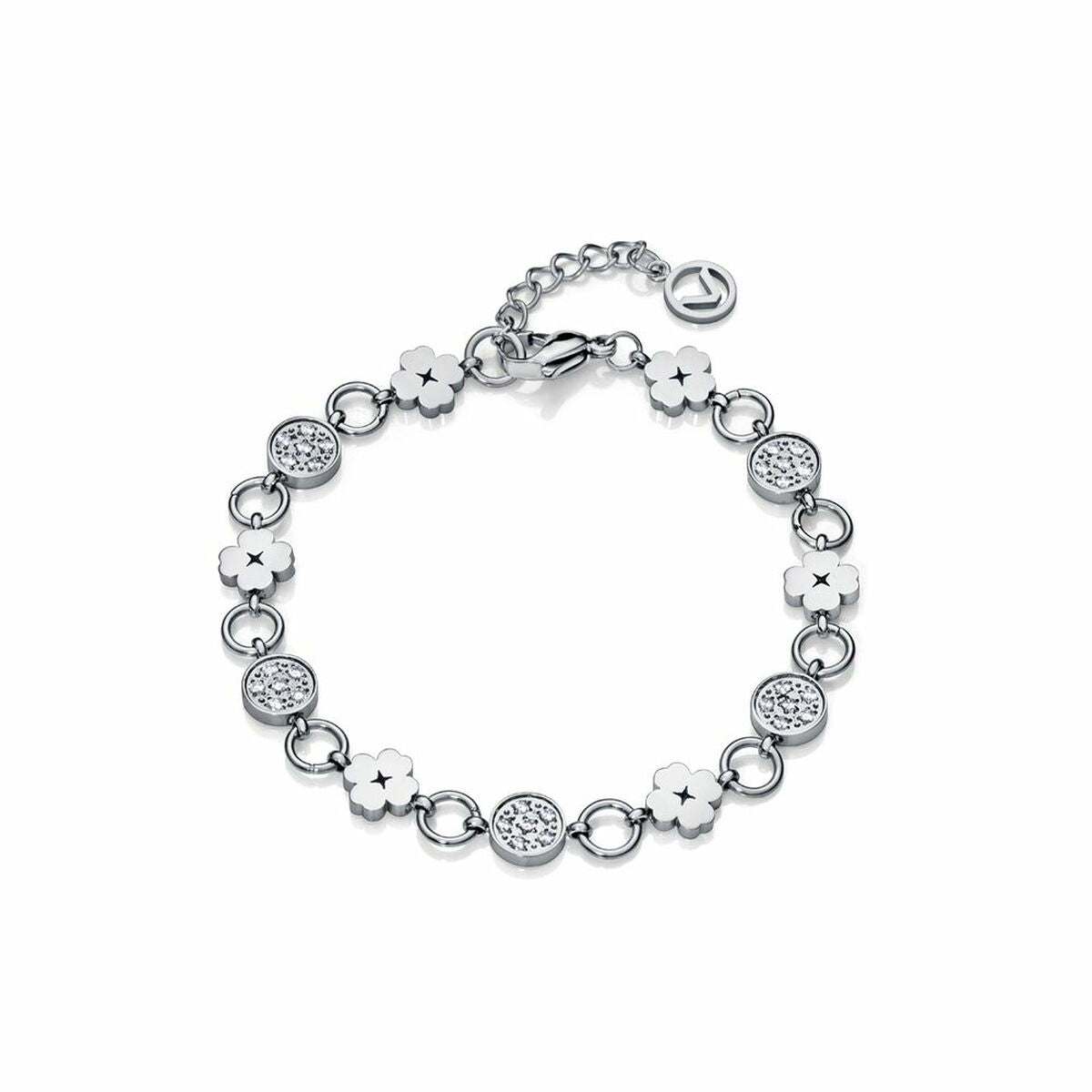 Viceroy armband voor dames met elegante bloemen en sprankelende details in zilverkleur.