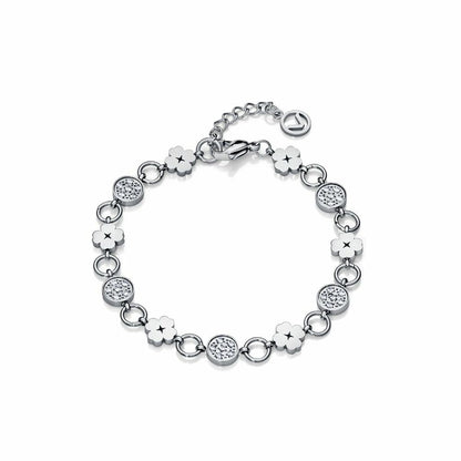 Viceroy armband voor dames met elegante bloemen en sprankelende details in zilverkleur.