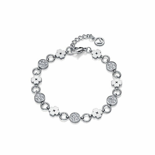 Viceroy armband voor dames met elegante bloemen en sprankelende details in zilverkleur.