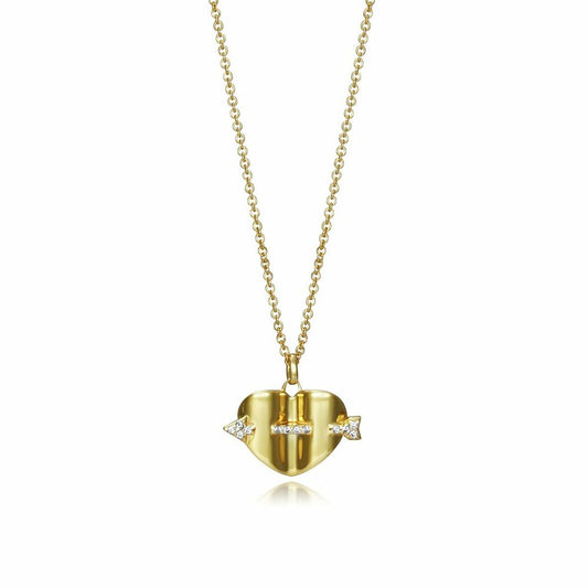 Viceroy damesketting in sterling zilver met elegante hartvormige hanger.
