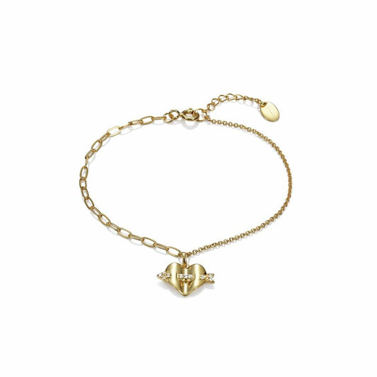 Viceroy armband voor dames in sterling zilver met elegante hartvormige hanger.