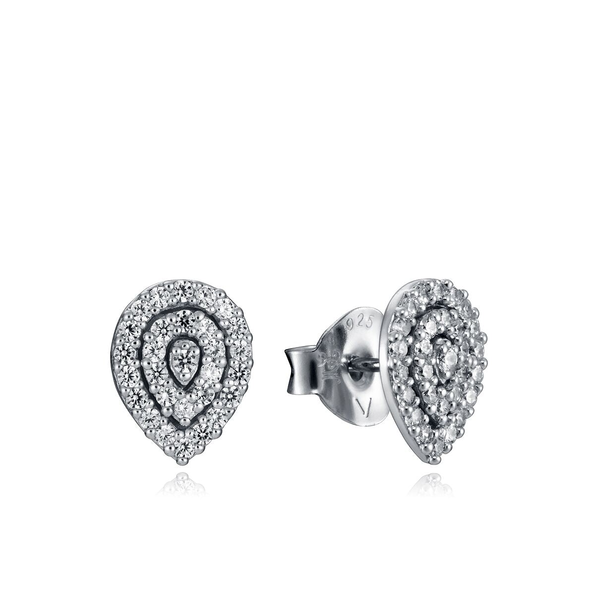 Elegante Viceroy oorbellen van sterling zilver met sprankelende details.