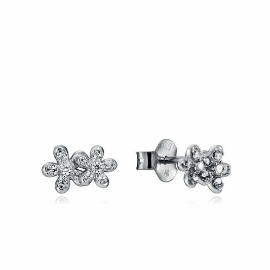 Viceroy oorbellen dames van sterling zilver 925 in elegante bloemvorm met sprankelende details.