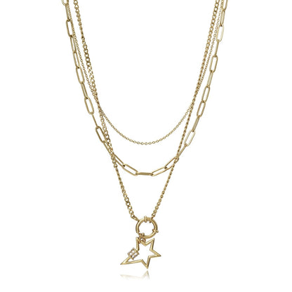 Viceroy damesketting in luxe goudkleur met sterhangertje en meerdere schakels.