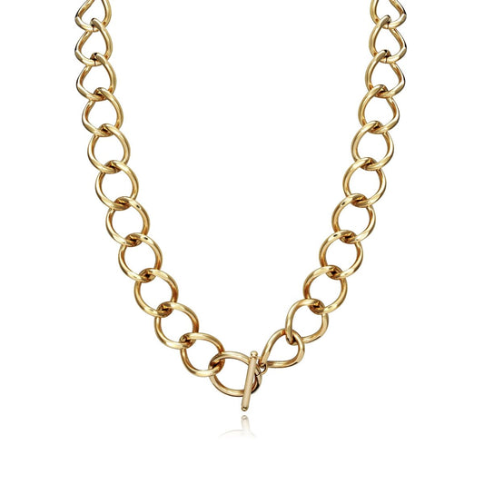 Gouden Viceroy ketting met schakels en een stijlvolle sluiting.